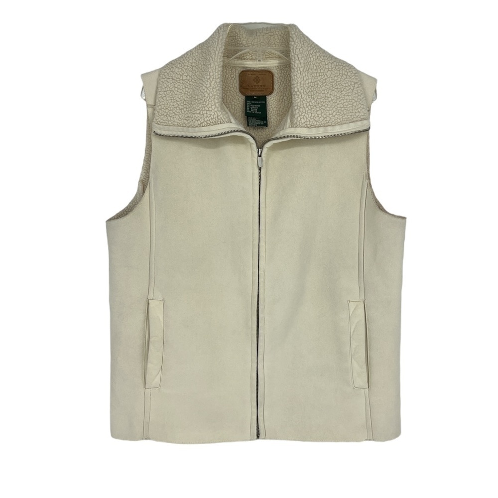 𝅺LAUREN Sherpa 90’s Gorplined full zip Vest SZ M